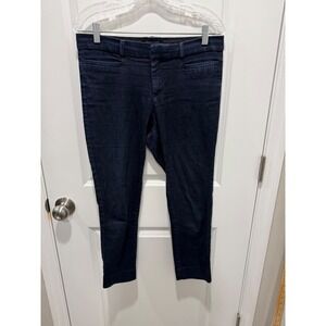 Banana Republic Womens Sloan Crop Pants Dark Indigo Denim Blue Size 6